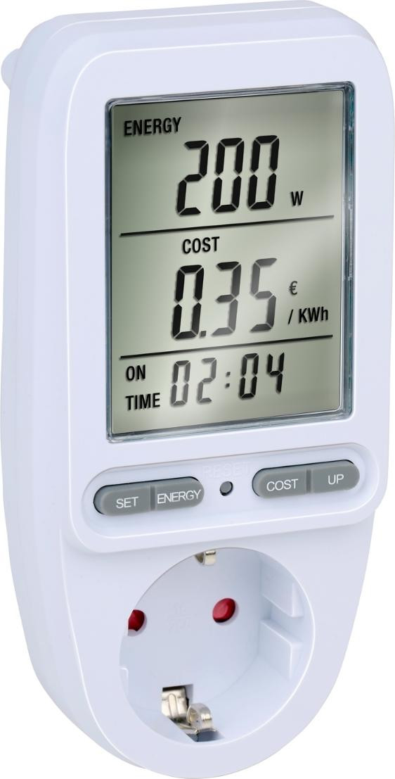 Grundig Energie Verbruiksmeter - KwH Meter voor Stopcontact met LCD Display - Max. 3680W