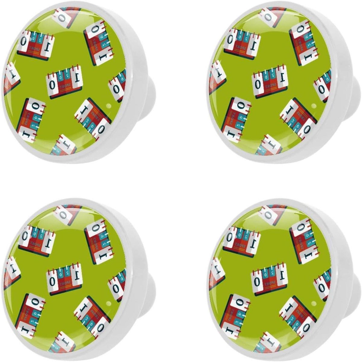 Set van 4 meerkleurige kastknoppen en ladegrepen voor het vernieuwen van meubels