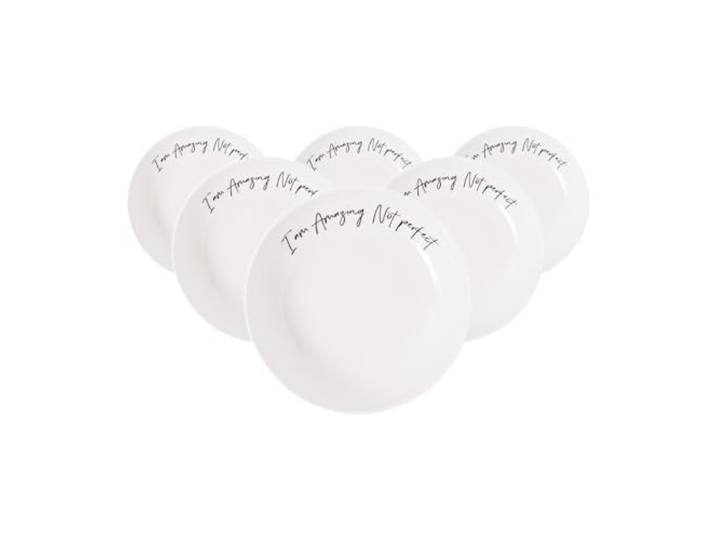 Villeroy & Boch Statement Dessertschalen 6er Set 18,7 cm Amazing not perfect Runde Schalen mit netten Sprüchen Spülmaschinenfest & Mikrowellensicher Premium Porzellan Weiß-Schwarz