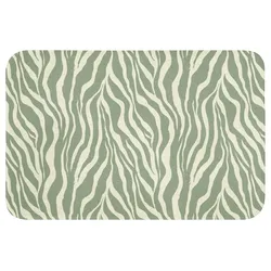 WC-VORLEGER Zebra - Motiv - Grün Toilettenvorleger 60x40 cm