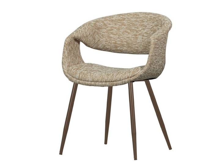 WOOOD Stuhl Yossi aus Webstoff, Sand / Kupfer