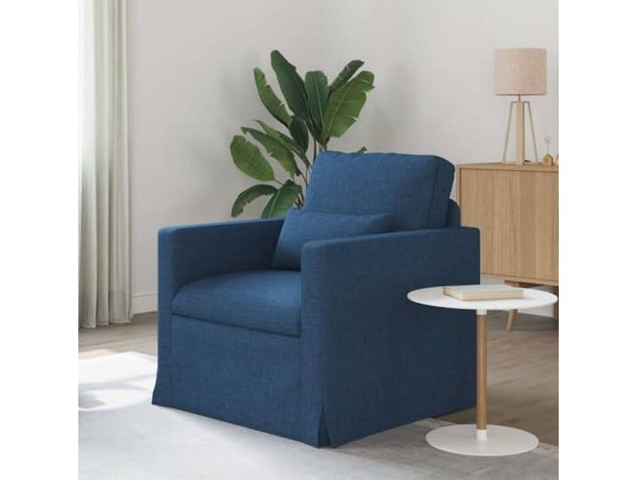 ZQQLVOO Sofa Blau 78x78x80 cm Stoff Modular mit Metallrahmen, Schaumfüllung, Armlehnen aus Holzwerkstoff, für Wohnzimmer