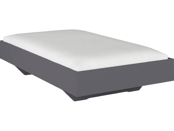 Futonbett RAUCH Phoenix , grau (graumetallic), B:125cm H:41cm L:206cm, Betten, Futonbett, ohne Kopfteil