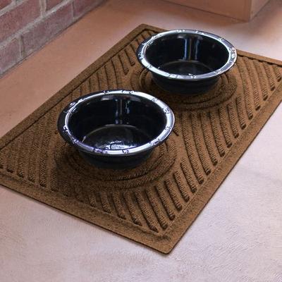 Bungalow Dba Matterly Waves Dog Bowl Pet Mat 27 x 18, 27 x 18, Dark Brown