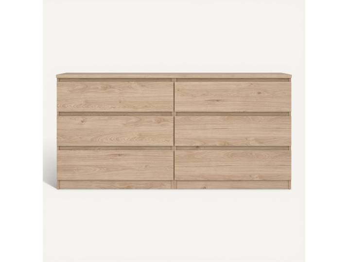 Commode 2X3 tiroirs BEST imitation chêne HL