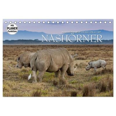 Emotionale Momente: Nashörner (Tischkalender 2027 DIN A5 quer), CALVENDO Monatskalender