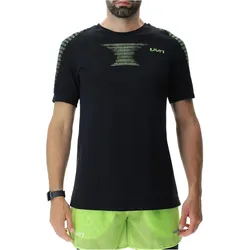 UYN Padel Series Smash kurzarm Padel Tennisshirt Herren B995 - black onix/lime M