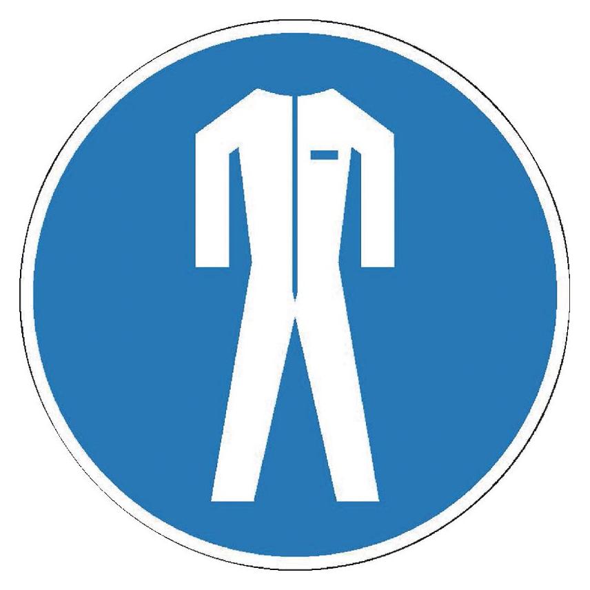 BRW Gebotsschild Schutzkleidung benutzen - Ø 20 cm (538030.2000)