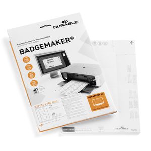 Durable 145802 BADGEMAKER Einsteckschilder 52x100mm, 40 Stück