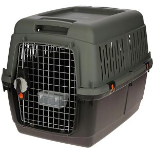 Kerbl Tiertransportbox IATA 5 Eco, aus Kunststoff, 81 x 60 x 61,5cm, schwarz, Tiere bis 40kg