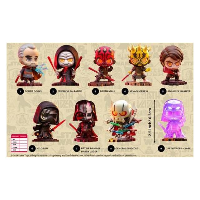 YuMe Star Wars Cosbi Minifiguren Dark Side 8 cm Blind Box Display (8) (65395)
