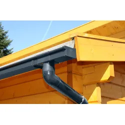 Kunststoff Dachrinnenset für Weka Lagerhaus 607 A anthrazit