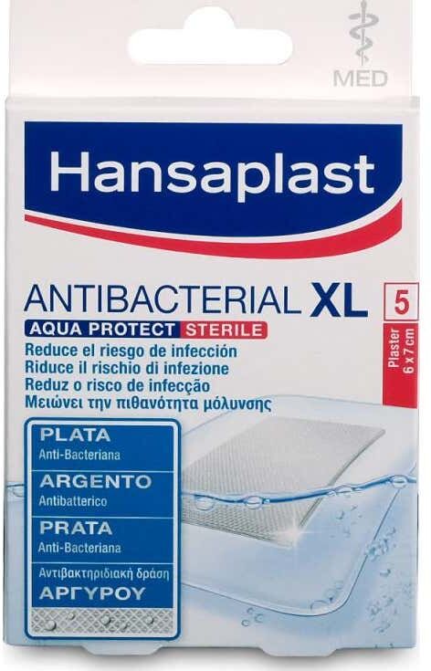 Hansaplast Med Antibacteriano XL Aqua Protect 6x7cm 5uds