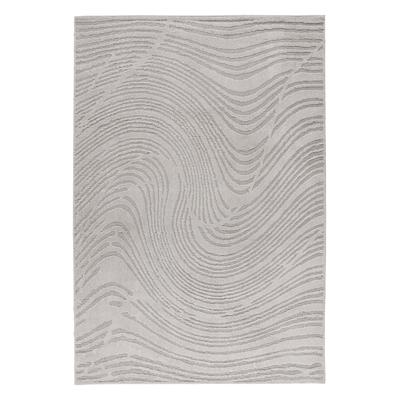 Teppich KAYOOM "Angel 225", grau (silber), B:120cm H:20mm L:170cm, Polyester, Teppiche, Teppich, weicher Kurzflor, Wohnzimmer