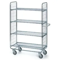 Leiterwagen Serie 100, max. 200 kg 4 Etagen 1380x460x1585 mm verzinktes Profil