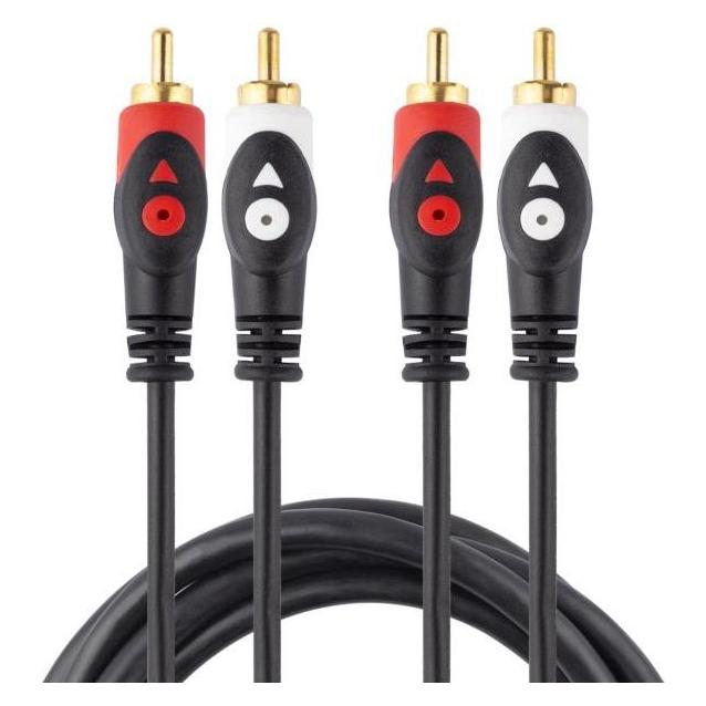 Libox Kabel RCA (Cinch) x2 - RCA (Cinch) x2 1.5m czarny (LB0019) (1.50 m, Cinch Kabel) (LB0019)