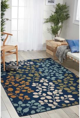 Nourison Caribbean Indoor/Outdoor Modern Floral Area Rug