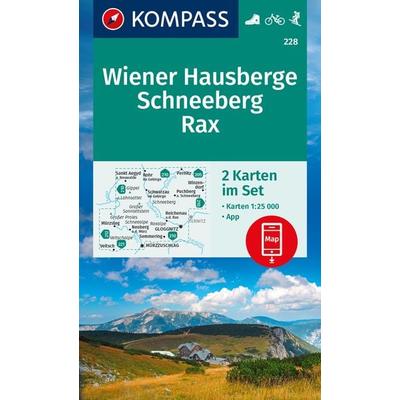 KOMPASS Wanderkarten-Set 228 Wiener Hausberge, Schneeberg, Rax (2 Karten) 1:25.000, Sonstige von , KOMPASS Freytag & Berndt, 978-3-99121-780-0