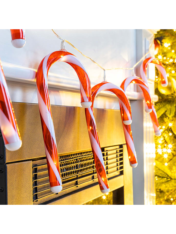 Hollybell LED-Lichterkette "Candy Cane" in Rot/ Weiß - onesize