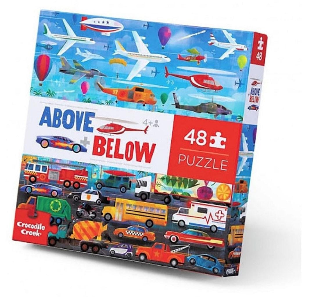 Crocodile Creek Puzzelvoertuigen, 48 onderdelen, educatief, karton