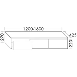 Burgbad Unterschrank rc40 Solitaire Matt 270x1400x425 Trend- oder RAL-Farbe Matt, KOZC140F4532 KOZC140F4532
