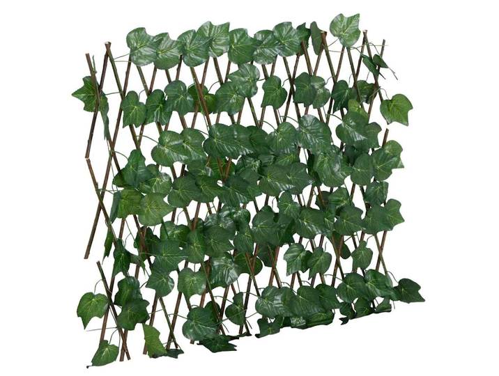 vidaXL Rankgitter mit Künstlichem Weinlaub Erweiterbar Grün 180x60 cm