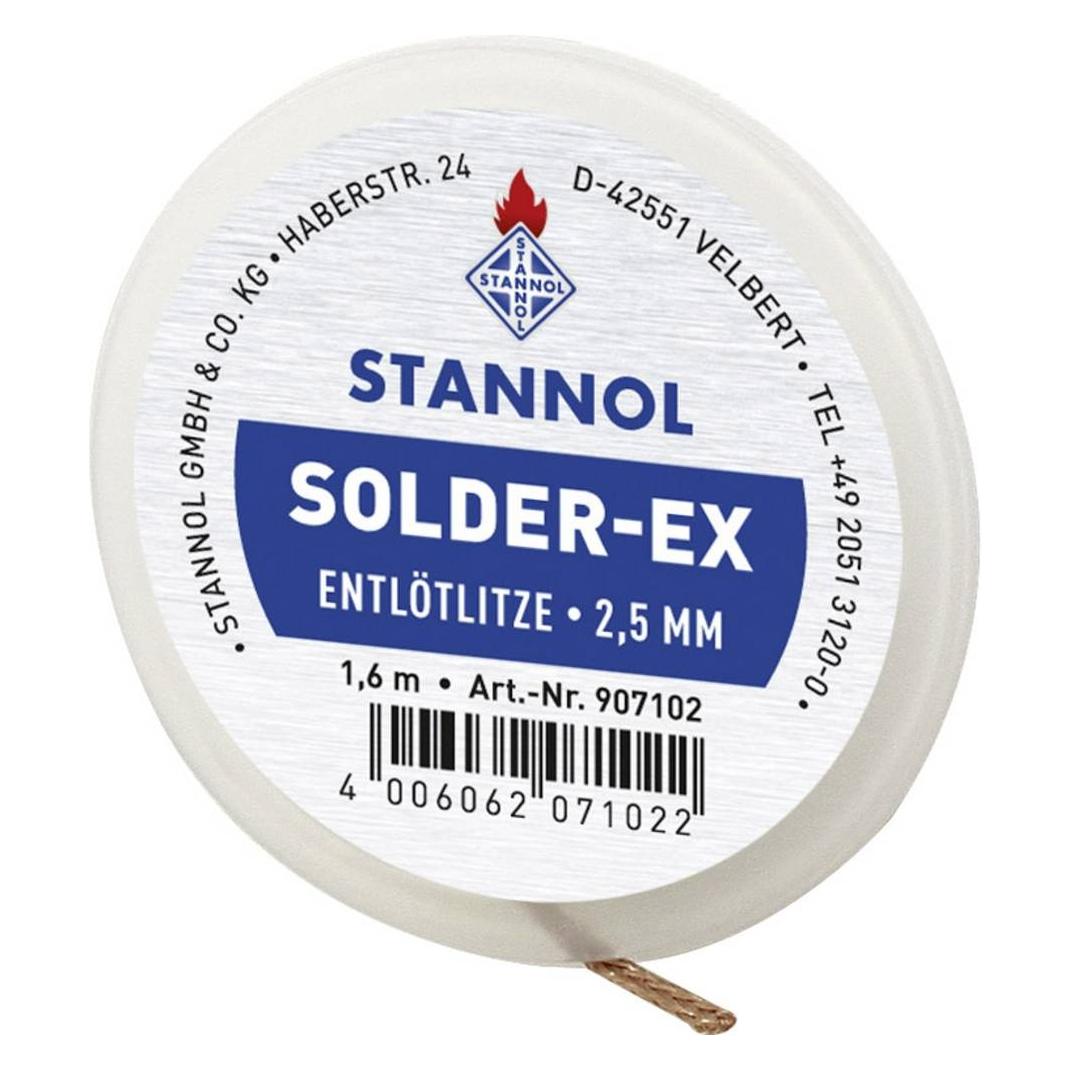 Stannol Solder Ex Entlötlitze Länge 1.6 m Breite 1.0 mm Flussmittel getränkt (907103)