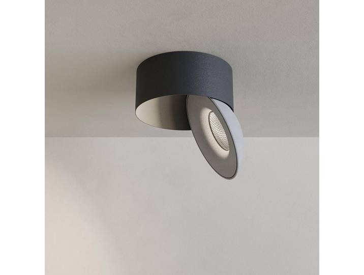 s.luce Led-Aufbauleuchte Santa Neo Schwarz/Weiß Neutralweiß, Schwarz, Weiß, Metall, Rund, LED integrated, 10.8x5x10.8 cm, Lampen & Leuchten, Innenbeleuchtung, Deckenleuchten, Deckenleuchten
