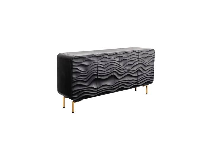 Massives Design Sideboard „Lagoon“ Mangoholz Schwarz Invicta Interiors