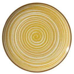 METRO Professional Teller flach Madleen, Steinzeug, Ø 26 cm, gelb, 6 Stück