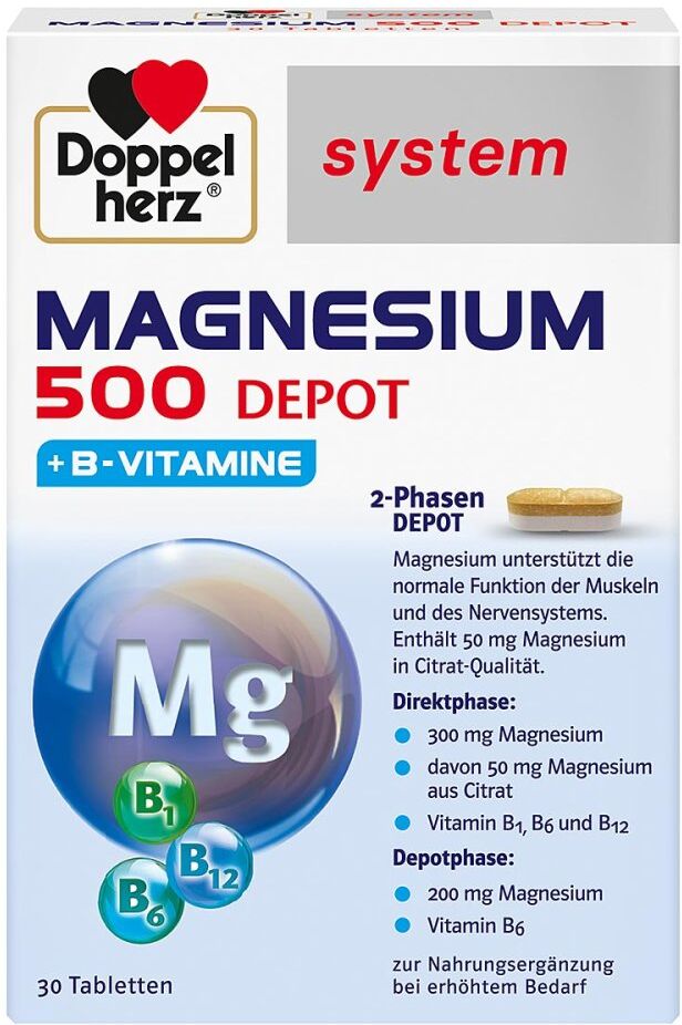 Doppelherz Magnesium 500 Depot System Tabletten 30stk