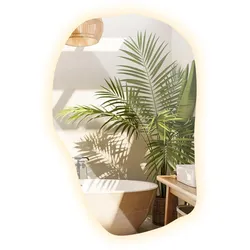 LED SPIEGEL 100 x 65 cm Unregelmäßige Form Warmweiß 3000K