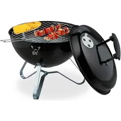 Relaxdays, Holzkohlegrill, Kugelgrill (33.50 cm)