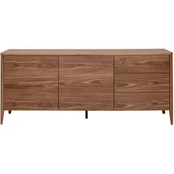 Vintage-Sideboard mit 2 Türen und 3 Schubladen Walnussfurnier B180 cm BENJA