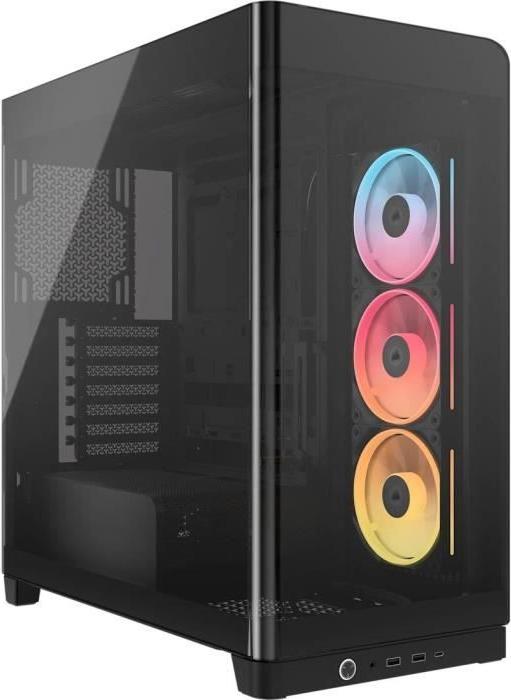 PC Gehäuse, Corsair iCUE 4500X RGB, Tempered Glass Mid-Tower, 2x 360mm Radiator Unterstützung, Invertiertes Motherboard Layout, Schwarz