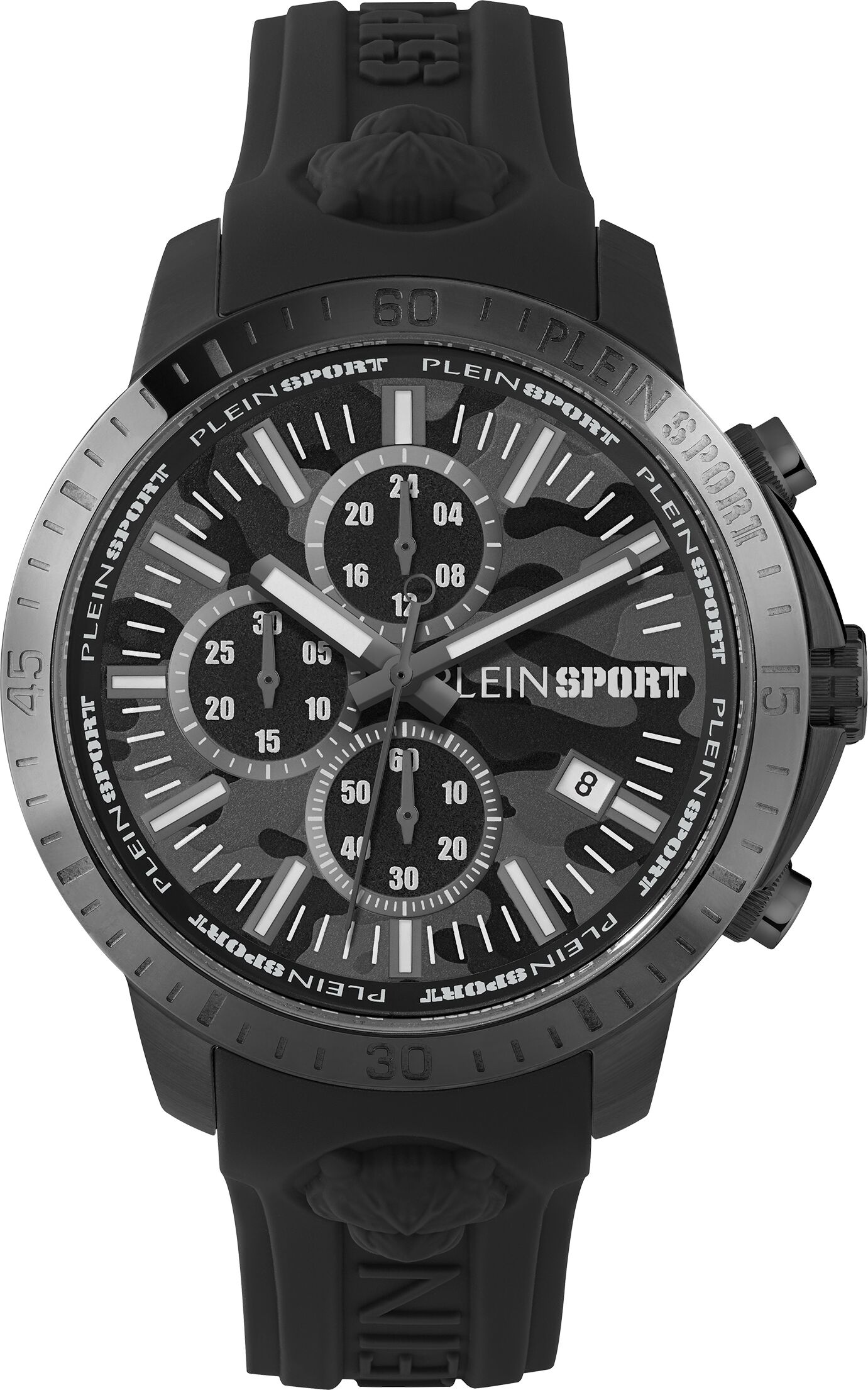 Luxusuhr PLEIN SPORT "Gain", schwarz (02, schwarz, 02, schwarz), Armbanduhren, Herren, 02 / black