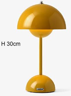 Trendy Discount Goods Creative Study Office Table LED Lamp, Minimalist Atmosphere Bedroom Bedside Decoration, Flower Bud Table Lamp yellow