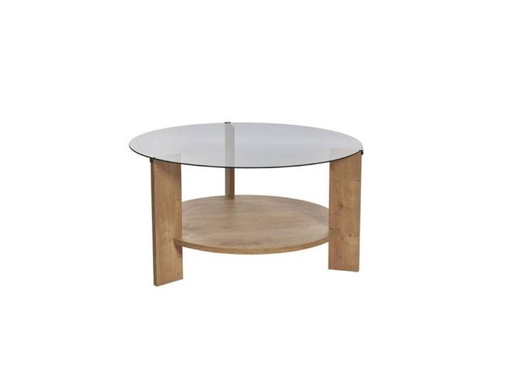 Table basse en bois  Clara  - 75 x 75 x 40 cm - Chêne SaphirFumées