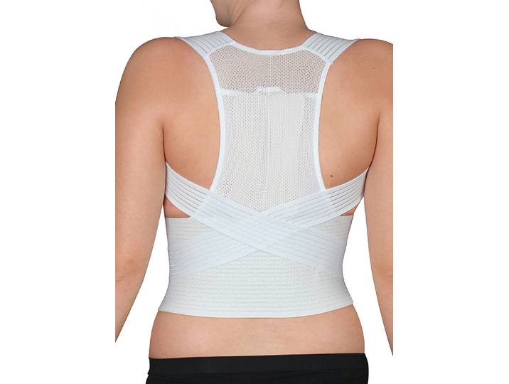 Hydas Geradehalter mit Stützgürtel, Weiss