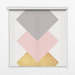 INNENROLLO - Fensterrollo - Rollo - 120x140 cm - Überlappende Quadrate