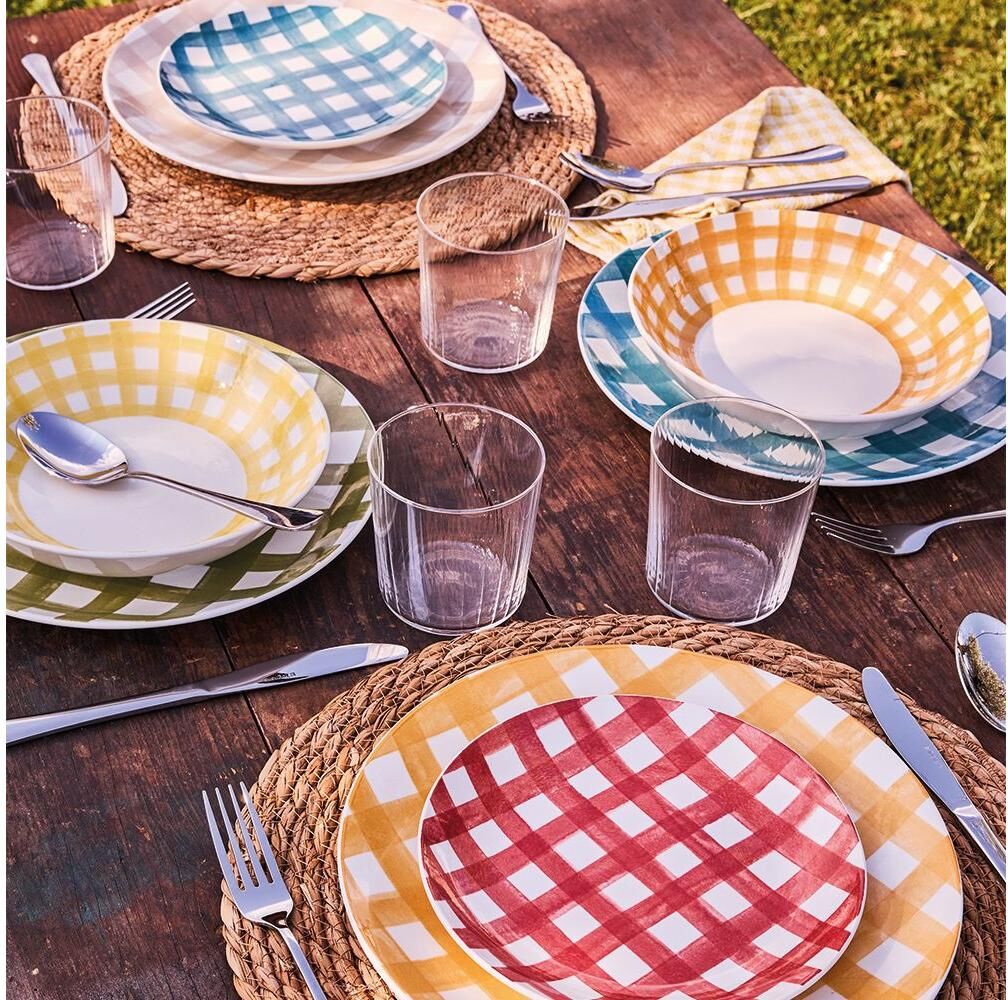 Geschirr-Set "Tognana Caledonia 18-teilig", bunt (mehrfarbig), 18, Porzellan, Geschirr-Sets, Geschirr-Set, Spülmaschinenfest, Mikrowellenfest mehrfarbig 18
