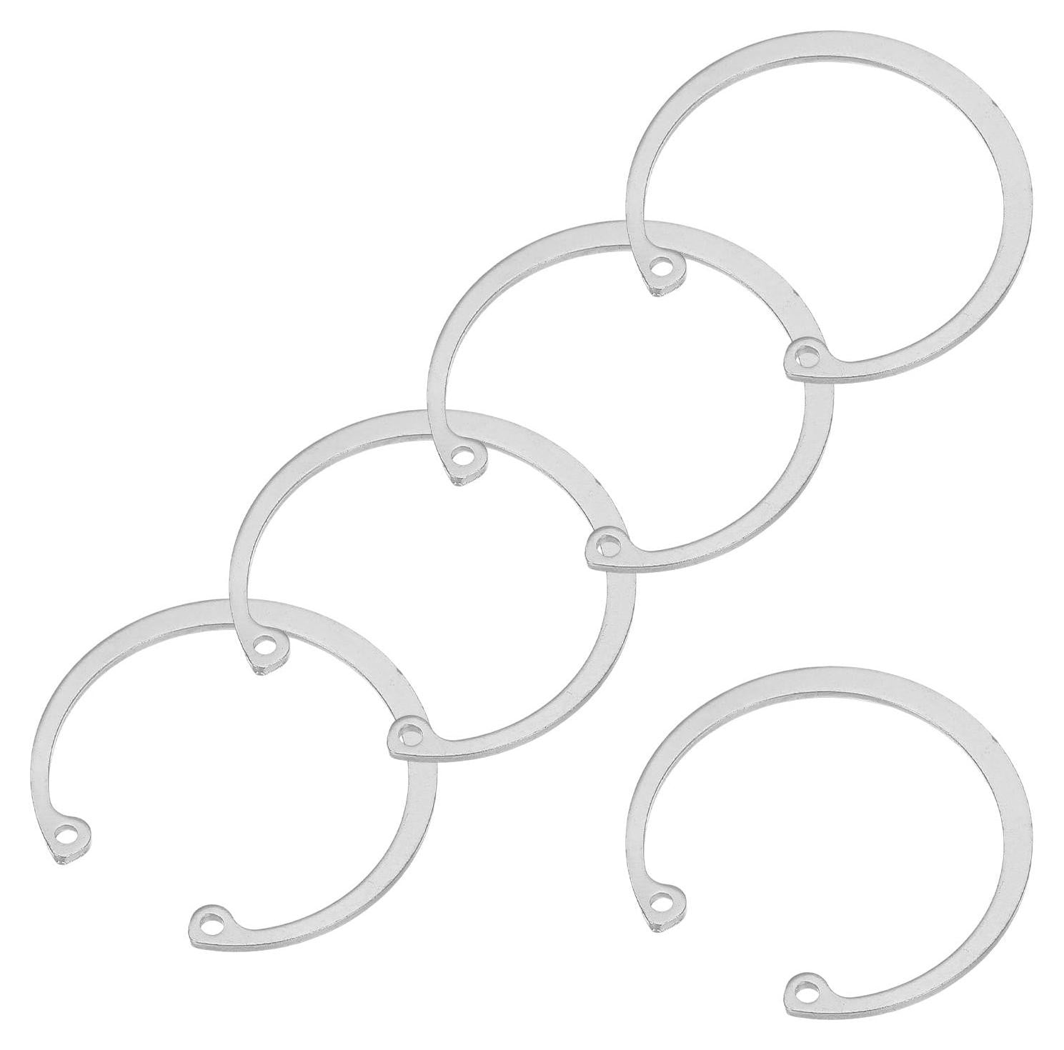 Dripio 5x E-clip borgring, 50 mm interne diameter, 304 roestvast staal, interne clip