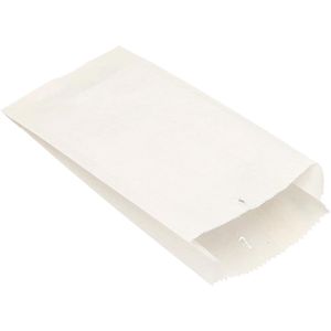 Papstar Seitenfaltenbeutel 11530, Papier, 100 x 210 x 50mm, weiß, 1000 Stück
