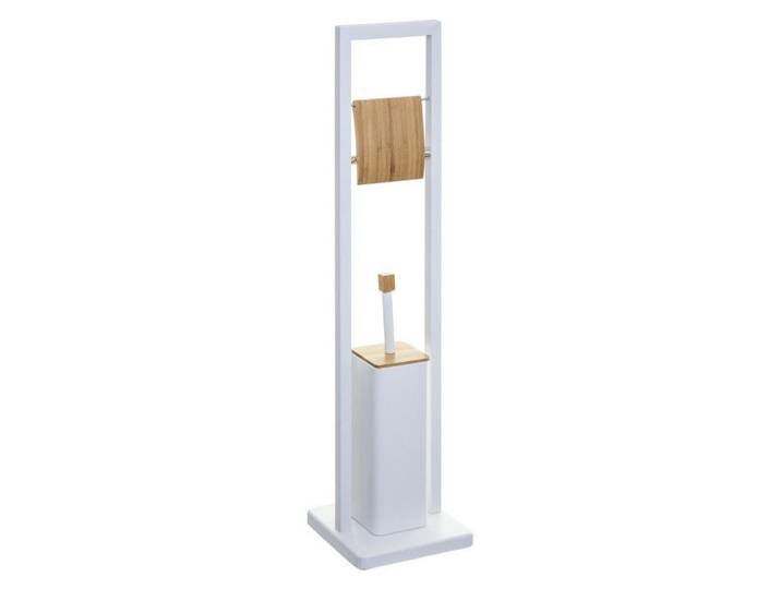 5five Simply Smart Wc-Bürste und Toilettenbürste 20/20/80 cm, Weiß, Metall, 20x80x20 cm, Badezimmer, WC Ausstattung, Toilettenpapierhalter