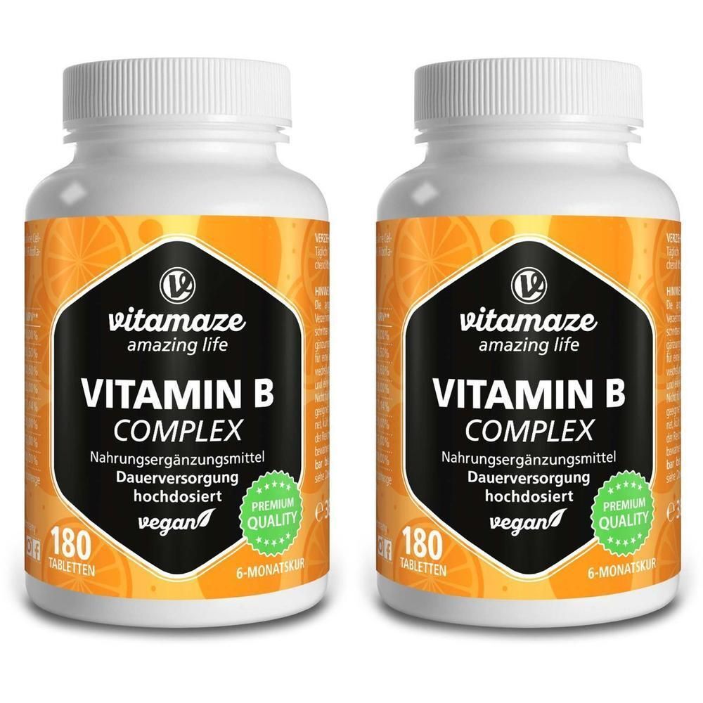 Vitamin B Complex hochdosiert vegan Tabletten 2x 2x180 St