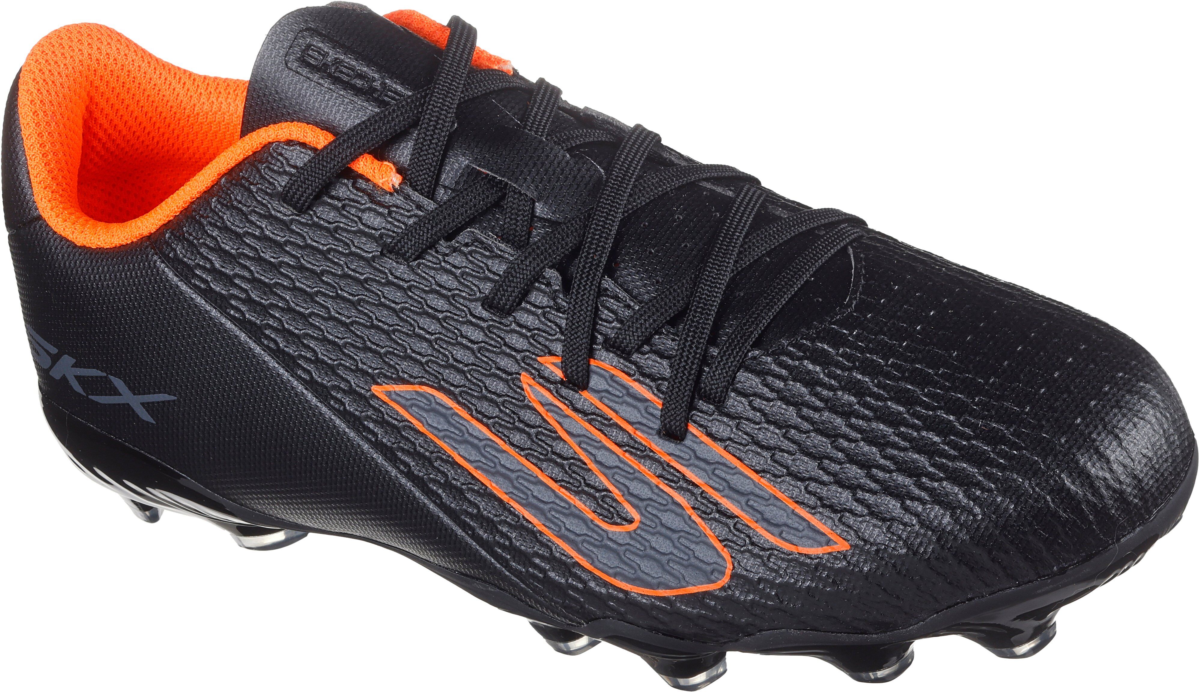 Fussballschuh SKECHERS "JR CRIB FG, Skechers Skx_2 Jr Td Mg", Jungen, Gr. 29, schwarz (bkor schwarz), Lederimitat, Schuhe Fussballschuh, Academy Fussballschuh mit reaktionsschneller Passform bkor schwarz 29