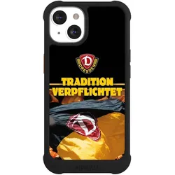 Nivocase Hülle für Apple iPhone 13 Stossfeste Handyhülle NIVOmax Case Schwarz Fanartikel SG Dynamo Dresden (Apple iPhone 13), Smartphone Hülle, Schwarz