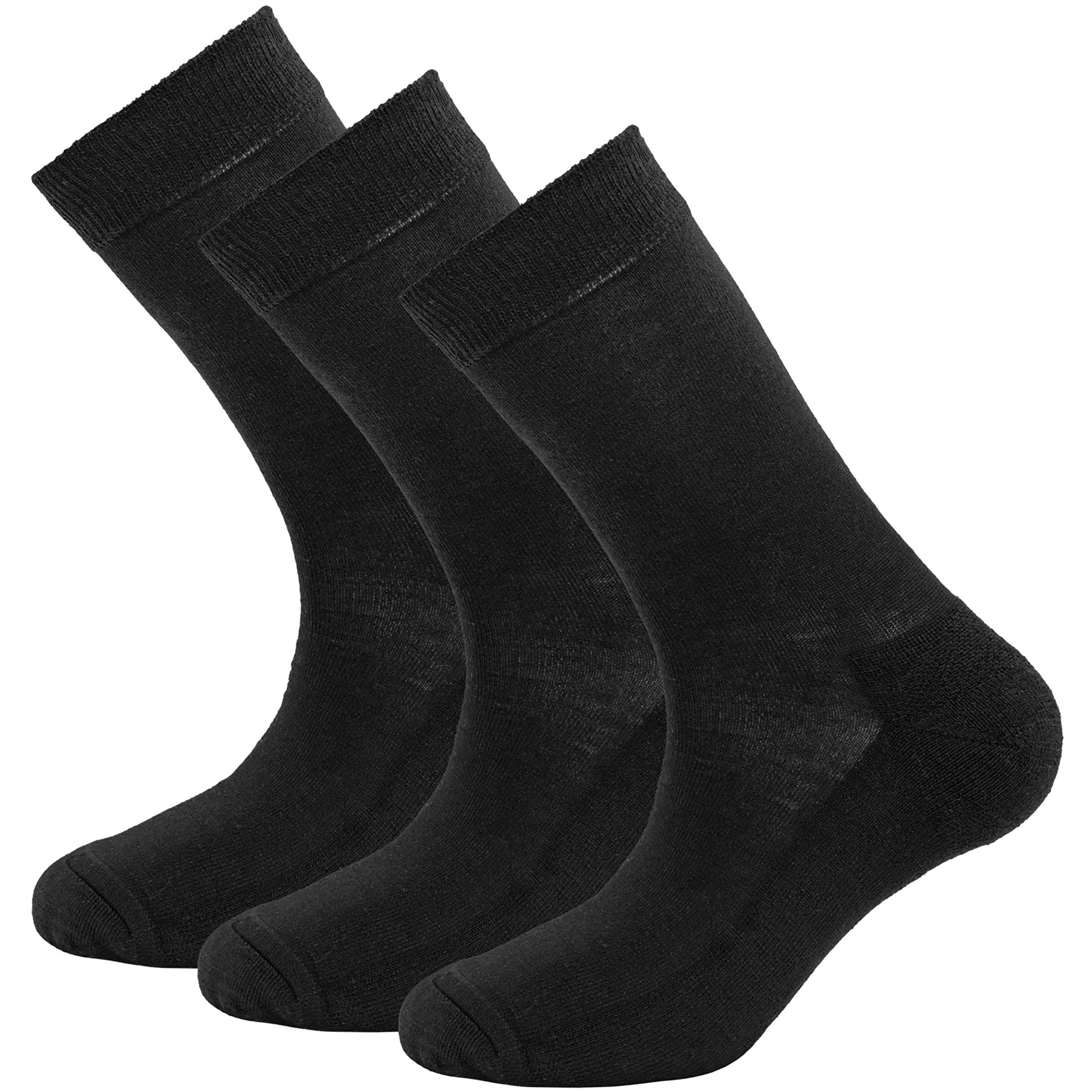 Devold Daily Merino Medium 3er Pack Freizeitsocken schwarz Größe 36 Lifestyle Elastisch Merinowolle