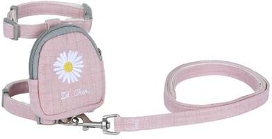 United Adjustable Cat Traction Rope Backpack Harness With Snack Pouch pink s