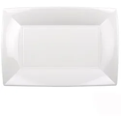 MONOUSO - Plastiktablett PP "Nice" Weiß 34,5x23cm (6 Stück)